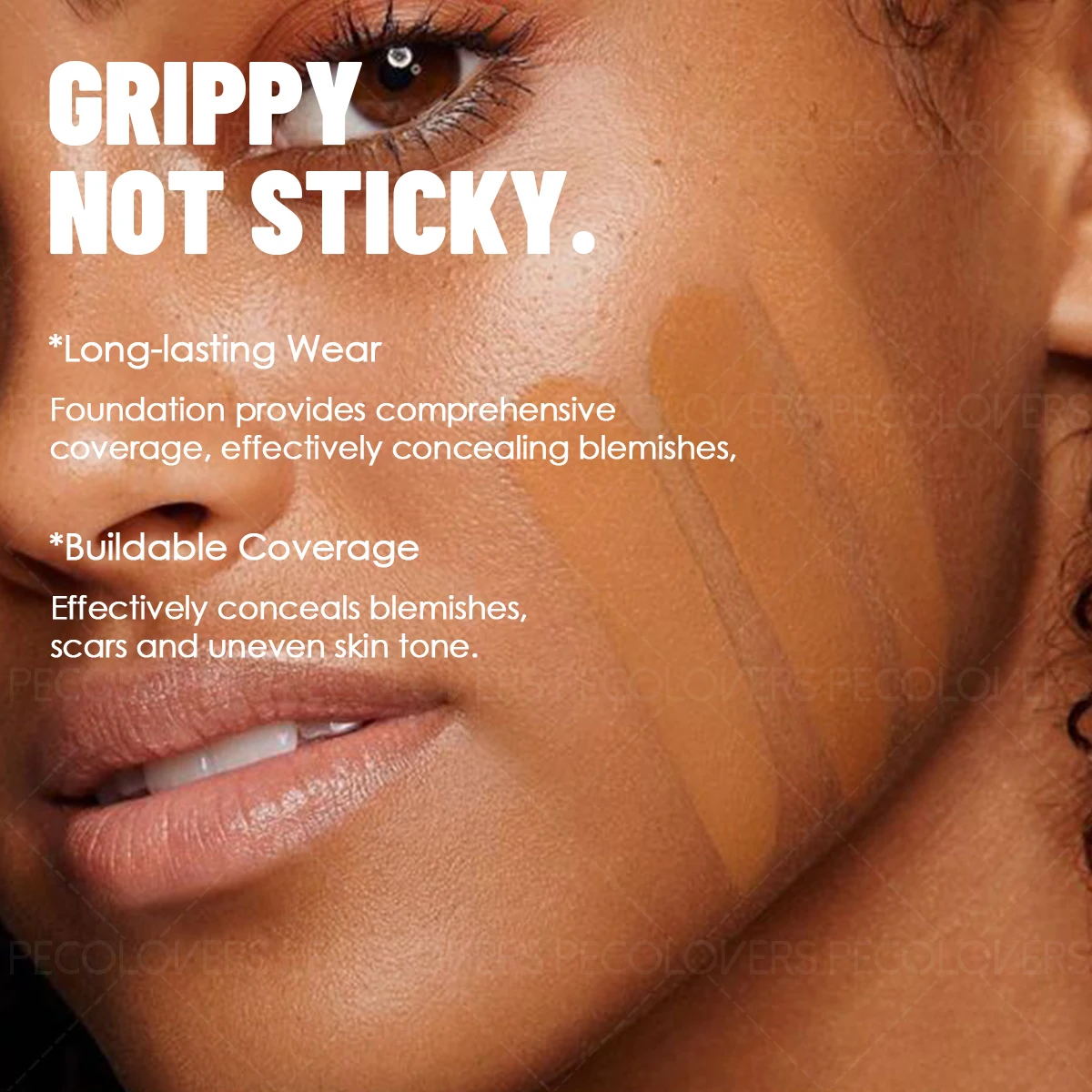 Waterproof & Sweatproof Foundation, Long-Lasting Concealment，Moisturizer for Face,Brighten Skin Tone and Cover