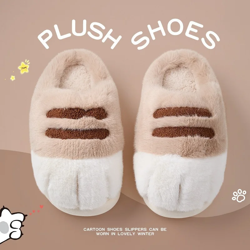 Neue Flauschige Katzenpfoten-Hausschuhe für Damen, Neuartige Kätzchen-Slipper, Flauschige Kätzchen-Hausschuhe, Damen Kawaii Anime Krallen-Slipper – Detail 16