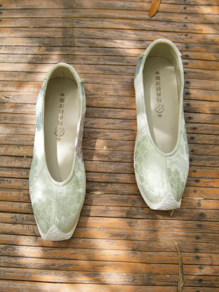 

Обувь Hanfu, женская обувь династии Мин в китайском стиле с вышивкой, тканевая обувь