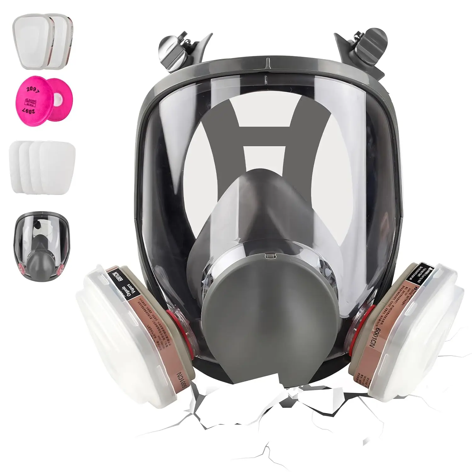 Full Face 6800 Gas Mask Spray Protective Mask Industrial Gas Mask Respirator New Type Gas Mask Formaldehyde Protection