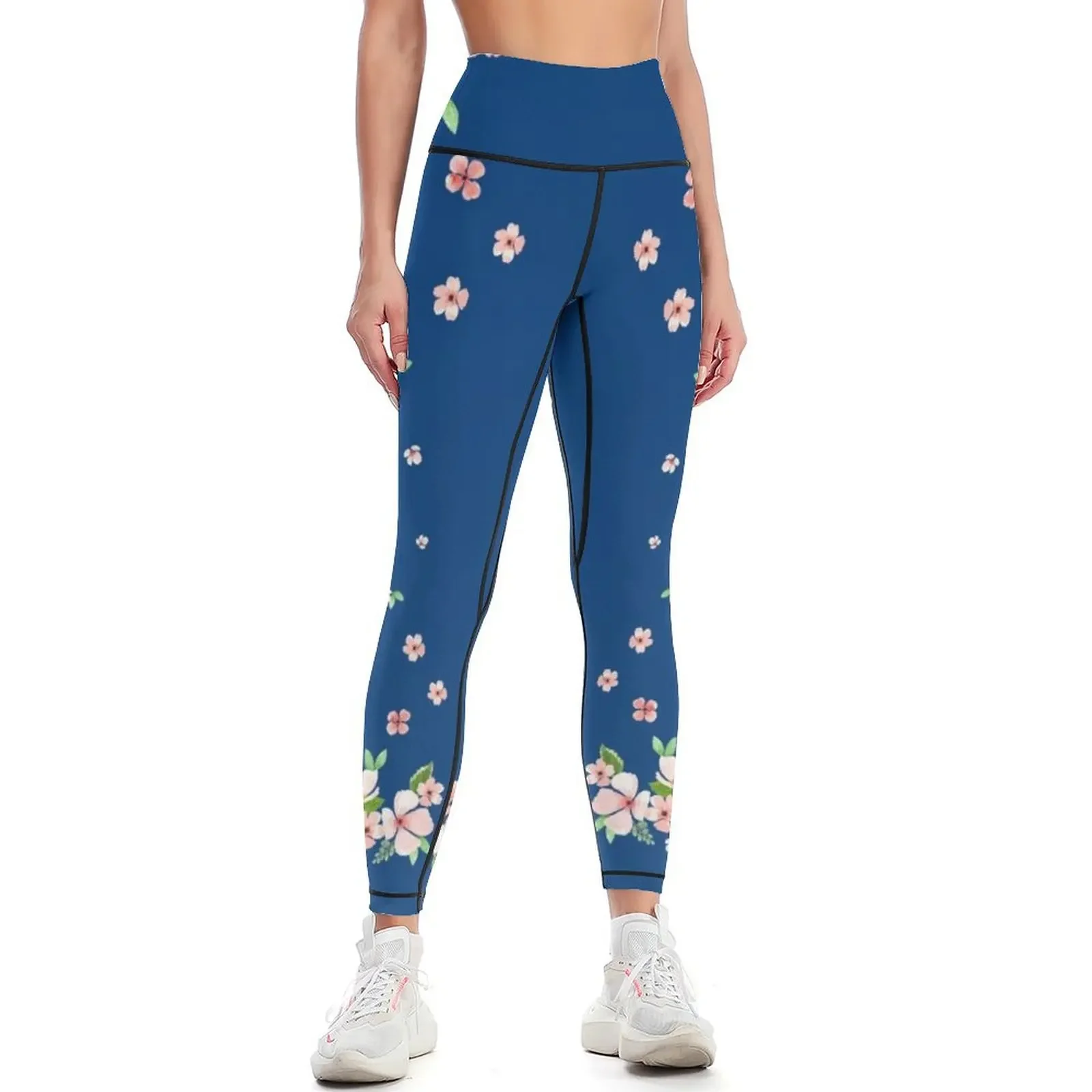 

Pink flower shower Leggings gym's clothing Women's high waist for fitness workout clothes for Womens Leggings