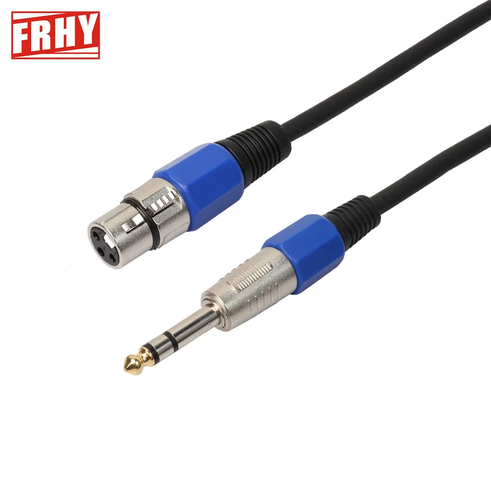 1PCS 30CM Gold-Plated 6.35mm TRS 3Pin XLR Male Female Audio Cable for Microphone Speaker Amplifier Studio Live Sound Connection