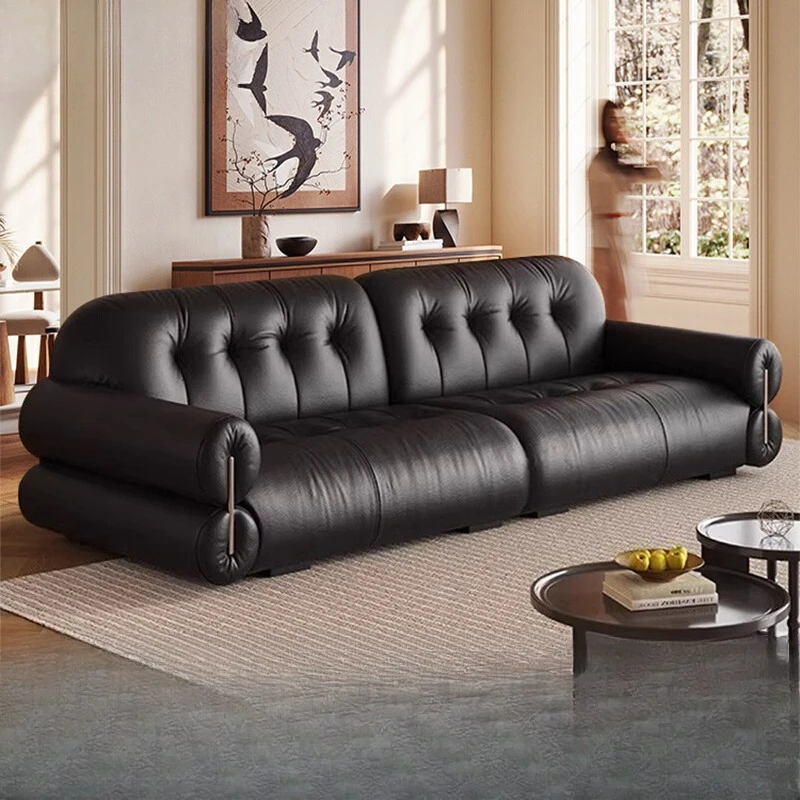 

Aesthetic Classic Living Room Sofas Designer Real Leather Luxury Soft Sofa Lounge Lazy Modern Woonkamerbanken Furniture For Home