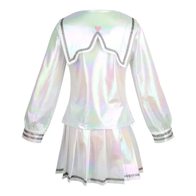 

COSda@Game Needy Girl Overdose Anime Cosplay Costume Abyss KAngel Ame Chan Anime JK Uniform Leather Skirt Set Halloween Party Co