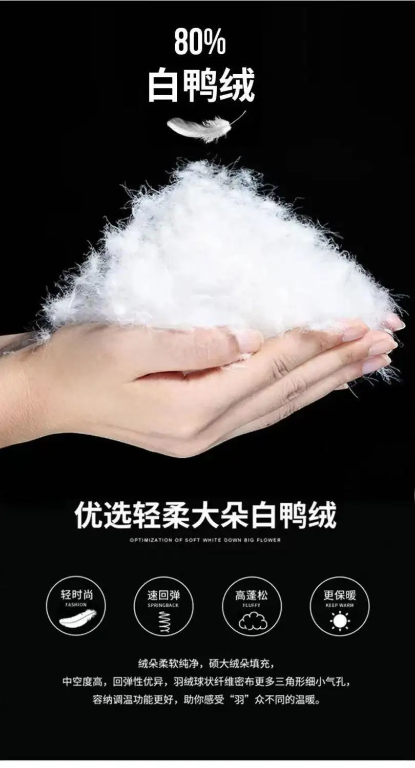 Warm stand-up collar down jacket men's winter new men's locomotive jacket windproof jacket trendy brand duck down