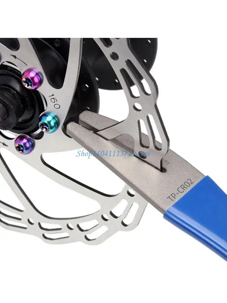 

P9FC Велосипедный тормозной ротор Truing Fork Tool Стальной инструмент для ремонта для регулировки тормоза