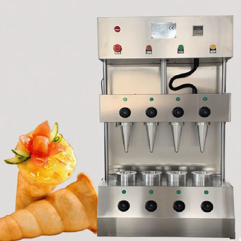Efficient fully automatic pizza cone manufacturing machine | Industrial pizza cone production machine