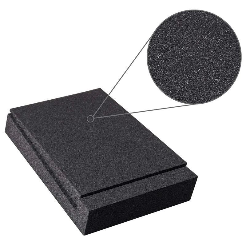 AEF6-2Pcs Acoustic Panels Foam Suitable For 5 Inch Speakers High-Density Acoustic Foam Prevent Vibrations And Fit Most Stands