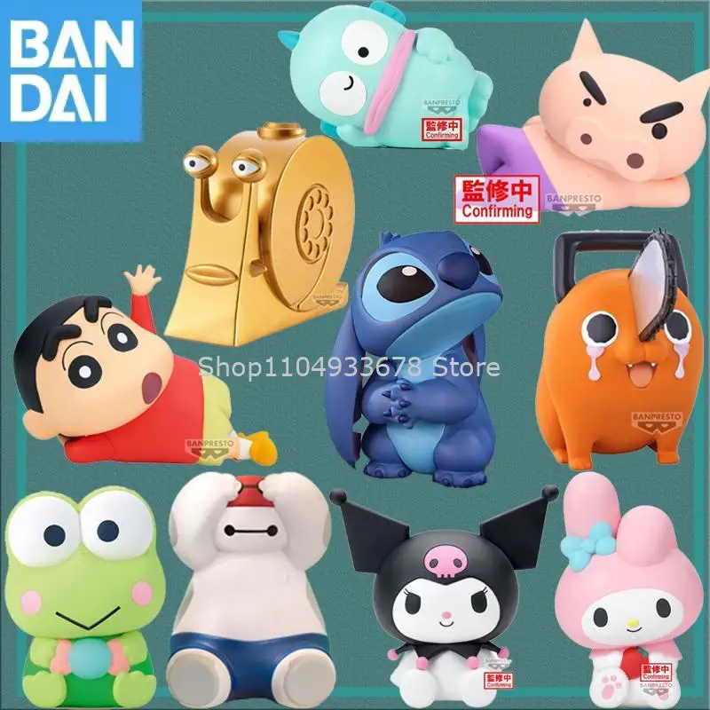 

Bandai Big Hero 6 Sofvimates Baymax Lilo & Stitch Chainsaw Man Pochita PVC Original Genuine Figure Model Collector Figurine Toys
