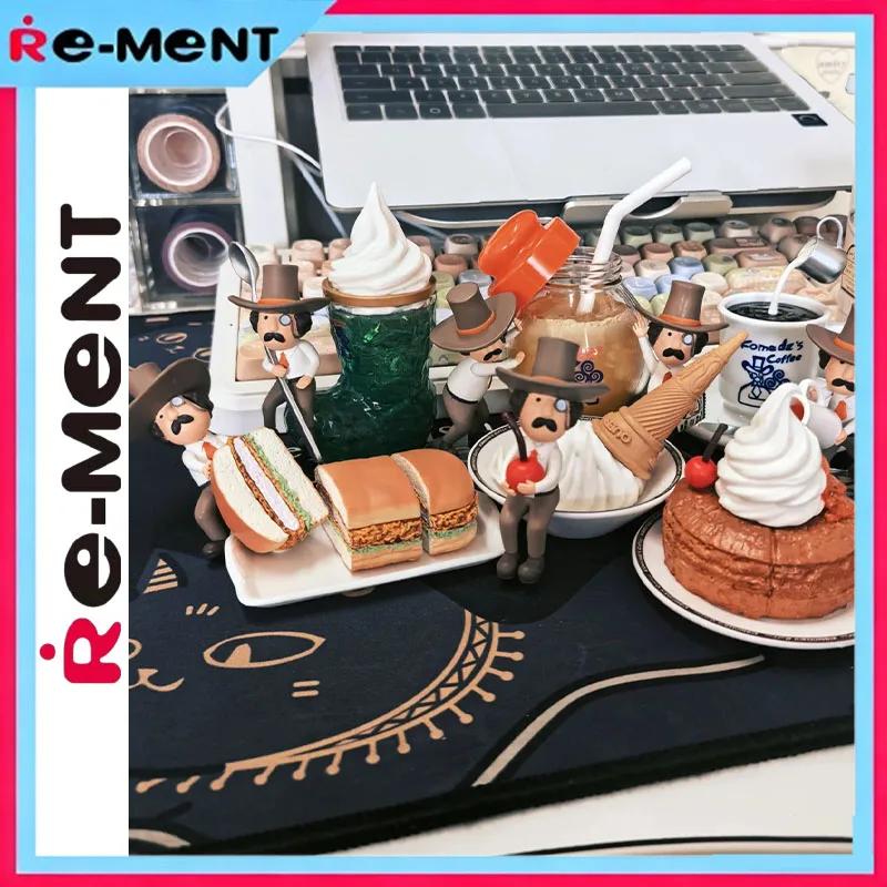 

Genuine Rement Kawaii Take A Break Komeda Coffee Tabletop Version Original Miniature Set Cafe Model Mini Dessert Desktop Decor
