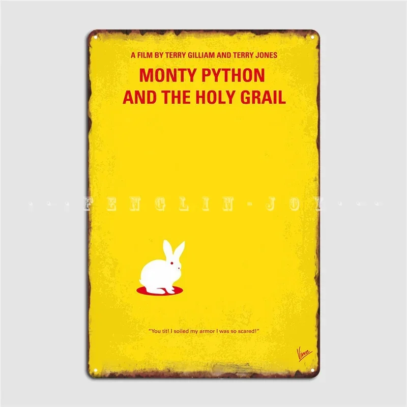 Monty Python And The Holy Grail Minimal Movie Metal Sign Cinema Living Room Club Bar Create Garage Decoration Tin Sign Poster