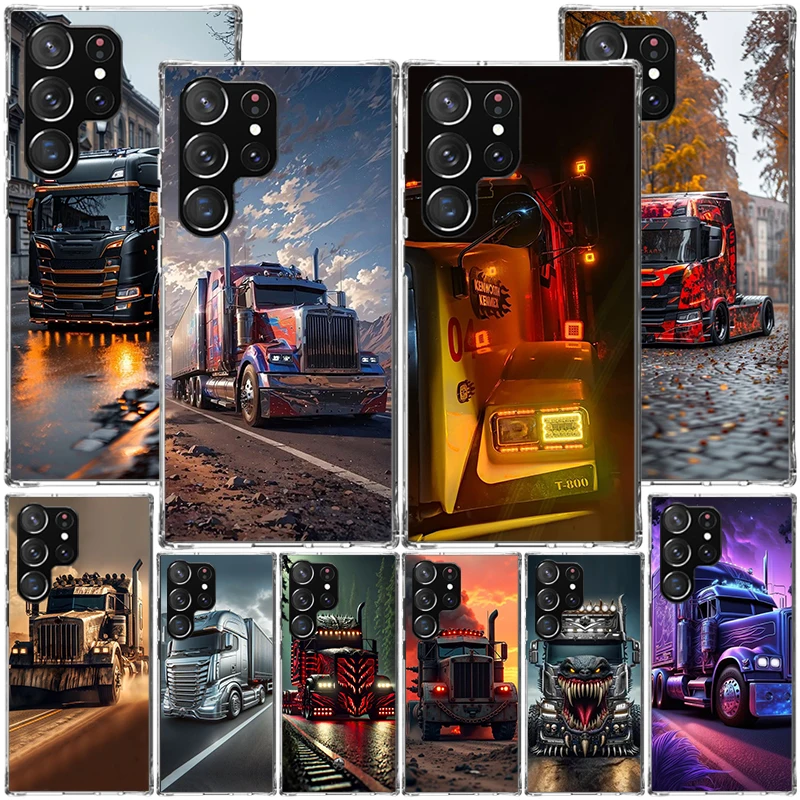 Cover Per Telefono Trucks SA-AB Per Samsung Galaxy S24 S25 Edge S26 Ultra S23 S22 S21 Plus S20 Fe + Cover Personalizzata Con Stampa Galaxy S24
