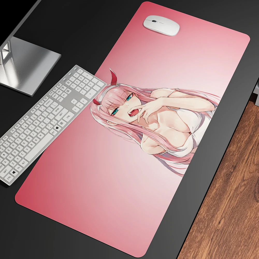 

Zero Two Darling In The Franxx Mouse Pad Desk Mat Large Demon Slayer Mousepad Gaming Accessoroes Laptop Waterproof Keyboard Mat