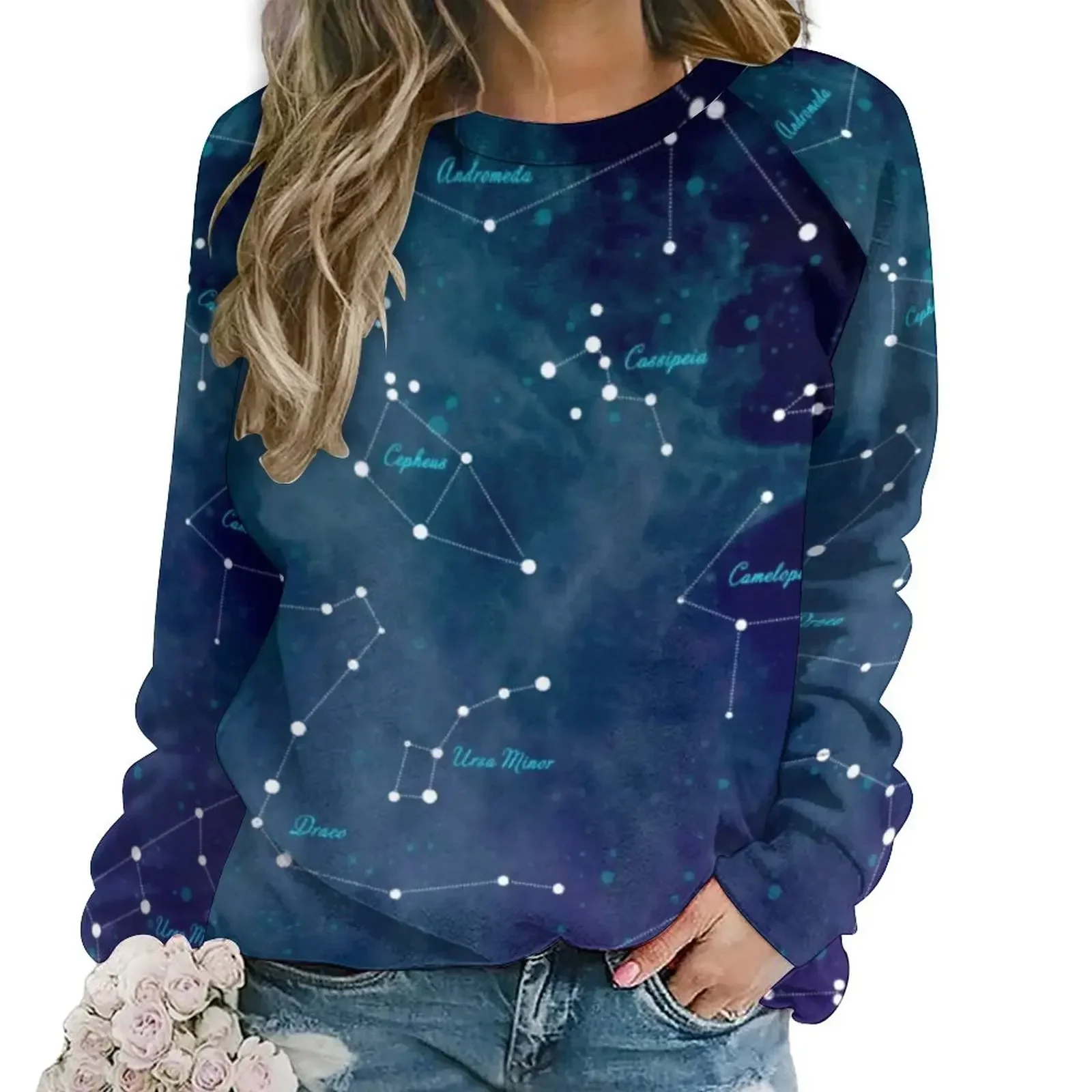 

Sky Map Print Casual Hoodies Winter Astronomy Lovers Trendy Hoodie Female Long Sleeve Oversize Harajuku Graphic Sweatshirts