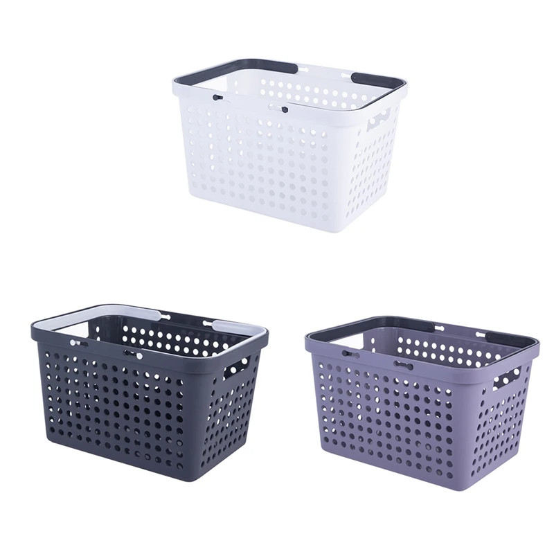 ตะกร้าเก็บแบบพกพาตะกร้าเสื้อผ้าสกปรกหนาตะกร้าเก็บขนมกล่องเก็บตะกร้าห้องน้ํา