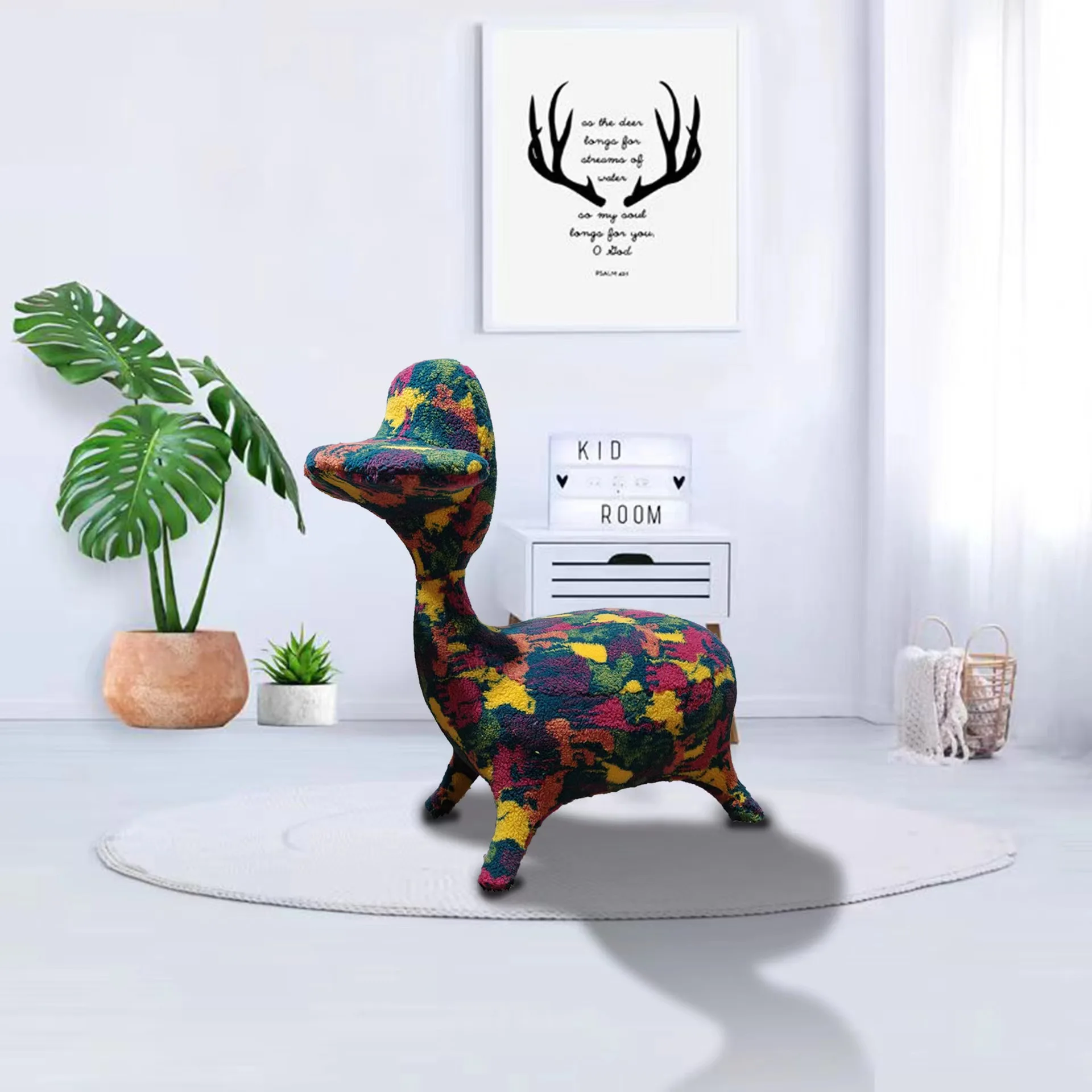 Simple and creative Internet celebrity side chair, lazy sofa, animal shape, mobile game seat, sofa chair, living room ornaments