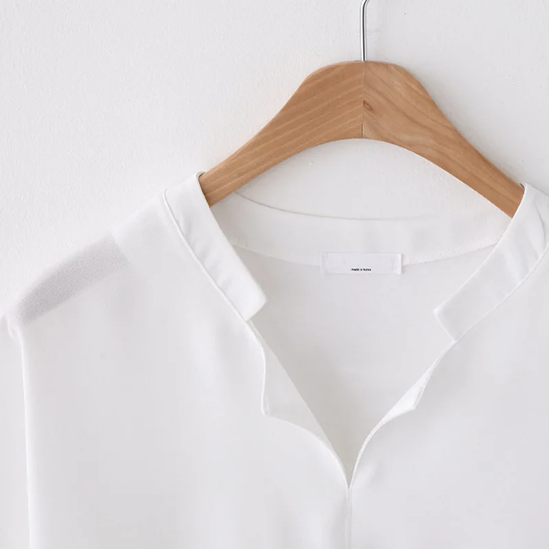 

Women's Casual plus Size White Blouse T-irt Ne ort Sve Regular Fit Straight Cut Summer Faion Ladies' irt