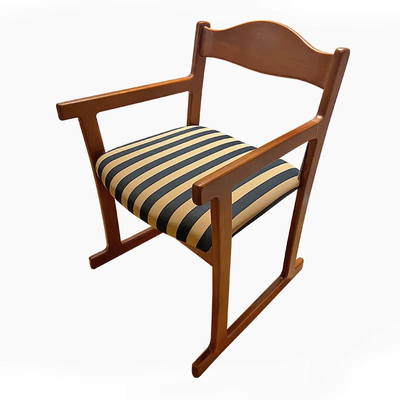 

Medieval solid wood design dining chair backrest dressing chair retro single leisure