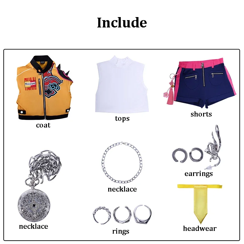 Kpop rumi cosplay traje peruca feminino meninas halloween carnaval comic-con festa role play outfits