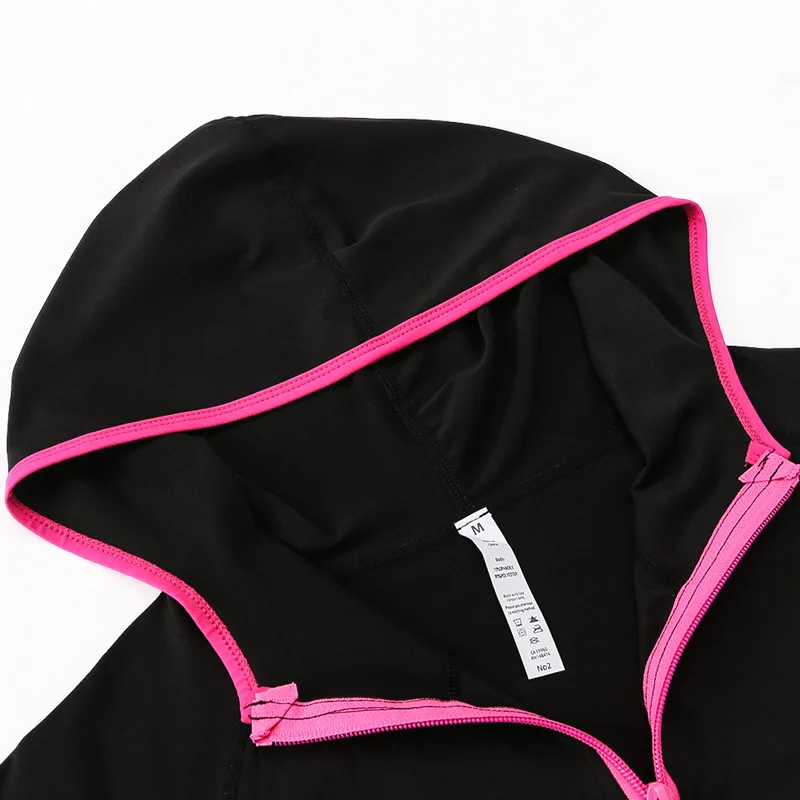 Intimo termico da moto Donna Inverno Quick Dry Runing Cappotti sportivi Strati di base Felpe con cappuccio per motoslitta con cerniera a maniche lunghe