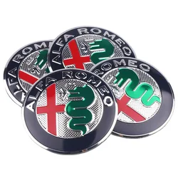 4 pz Car Wheel Center Hub Caps adesivi emblema decalcomania decorare per Alfa Romeo Giulia Stelvio MiTo Giulietta Tonale ALFA 4C Mito