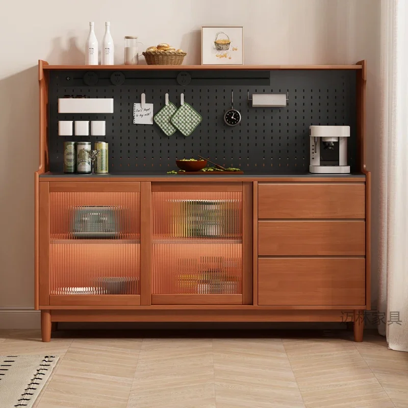 

Coffee Auxiliary Dining Cabinet Storage Solid Wood Integrated Living Room Modern Simple Kitchen Sideboard Household Furniture