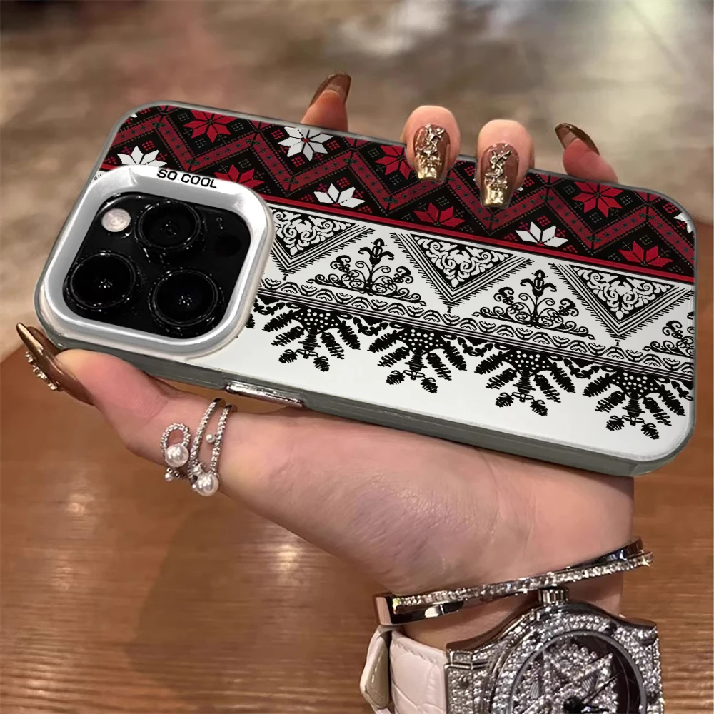 Retro-Ethno-Europäische Hülle für iPhone 16 14 Pro Max Hüllen iPhone 16 11 12 13 17 ProMax 14 15 Plus 8 XS Stoßfeste IMD INS Abdeckung – Detail 3