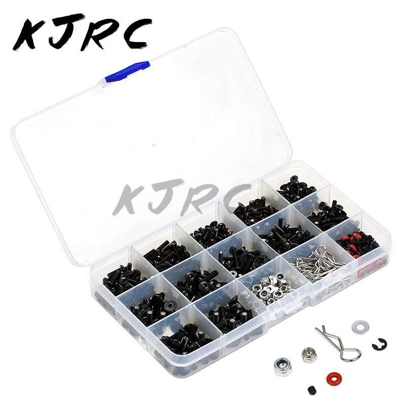 

M3 M4 Metal Screws Nuts Box for 1/10 RC Crawler Car Axial SCX10 90046 Redcat Mst RC Car Model