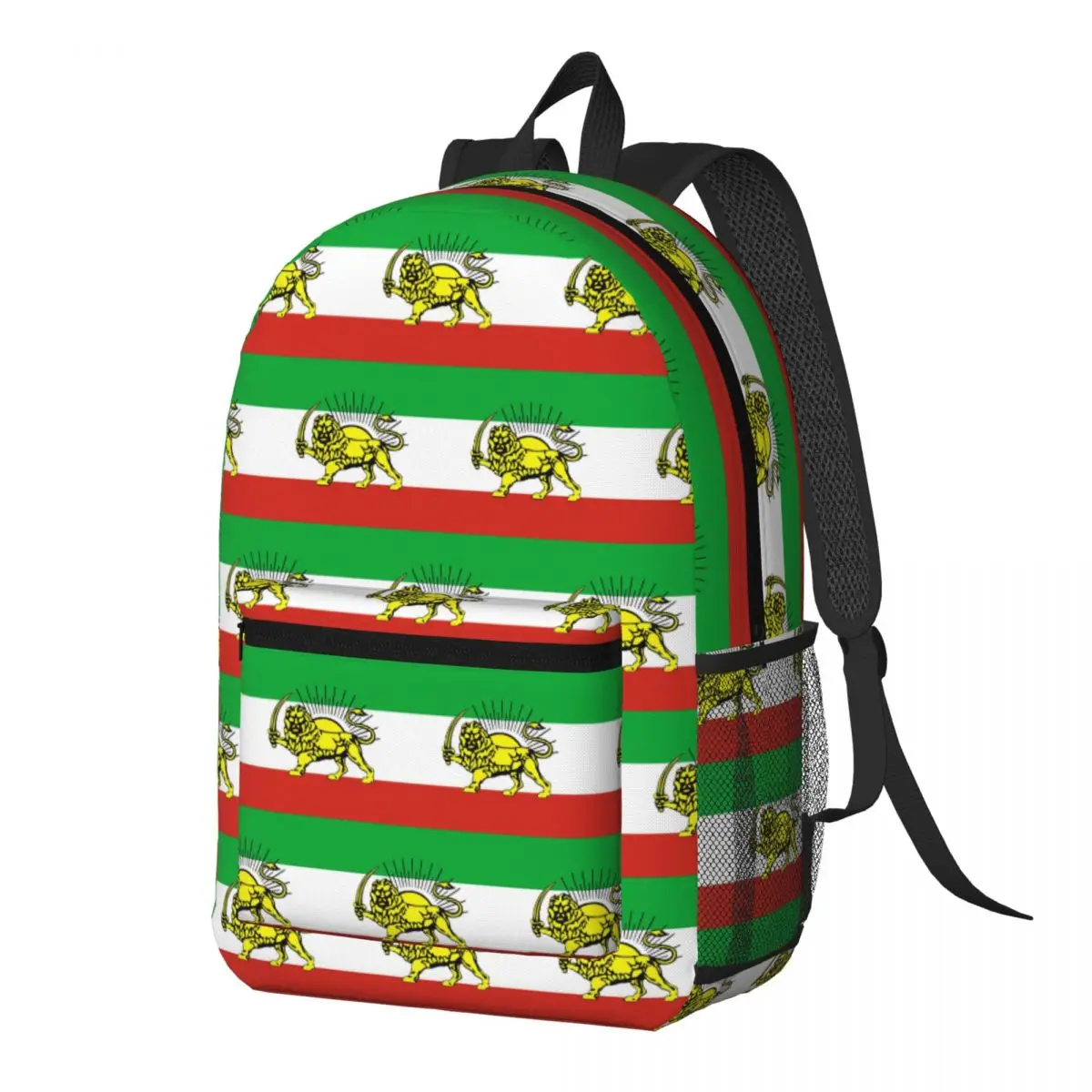 

Flag Of Persia Iran (Pahlavi) Backpack Daypack Large Capacity Children BookBag School Bag Shoulder Bags for Men Women