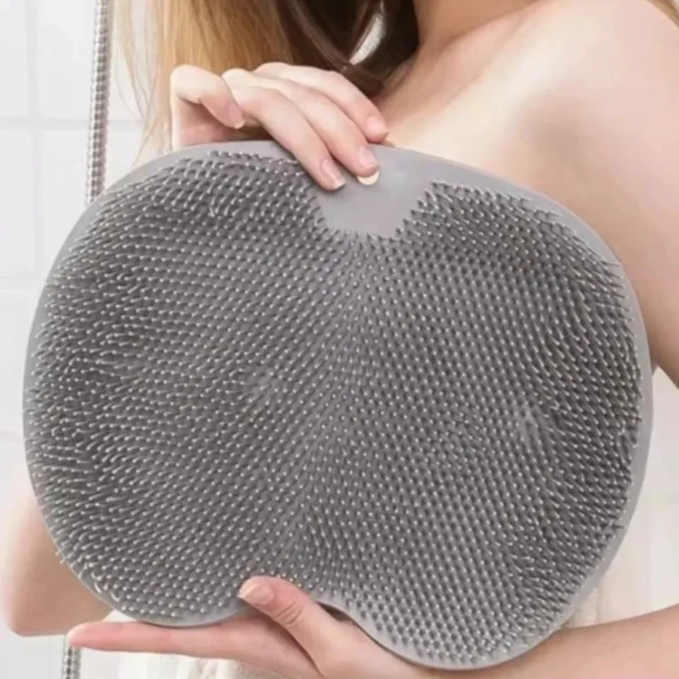 Wall Mounted Foot Scrubber Shower Brush Exfoliating Dead Skin Remover Bath Pad with Non Slip Suction Cups Bathroom Tool