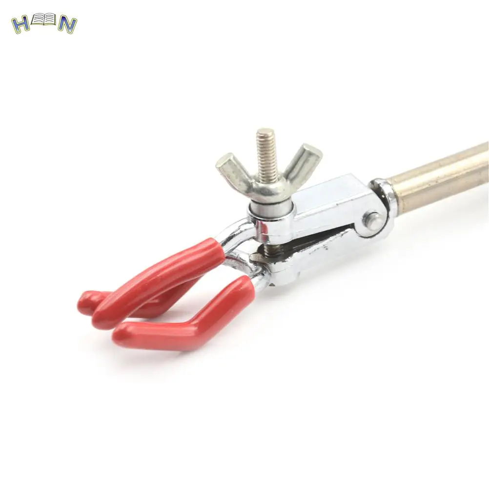 Tube Clamp Holder Clamp Range 0-30mm Lab Single Adjustment Three Prong Extension Flask Clip Laboratory Supplies