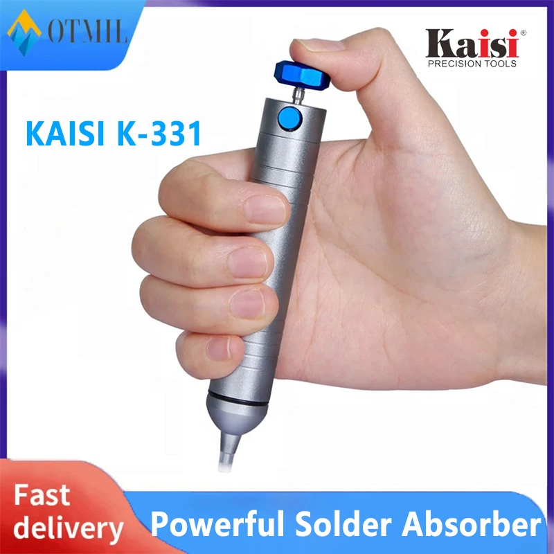 Kaisi K-331 Mini Manual Tin Absorber Aluminum Vacuum Tin Removal Soldering Pump Soldering Iron Welding Disassembly Repair Tools