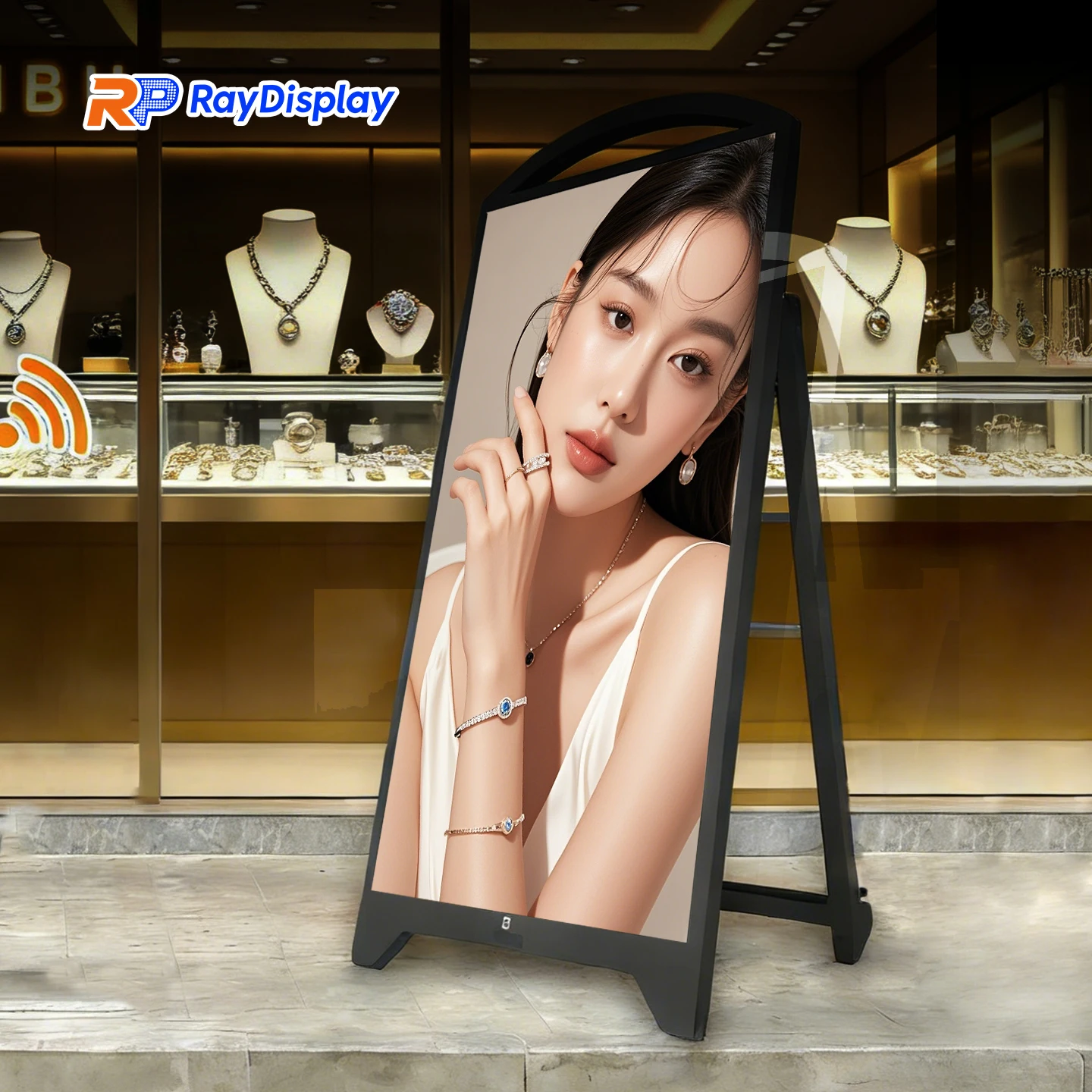 

Mobile Folding LED Digital Signage Board Outdoor Portable Advertising Display Stand P3 P4 Water Sign Screen Floor SDK Elevator