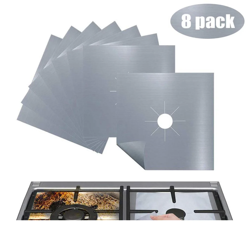 

8 Pcs Burner Cleaning Pad Gas Cooker Stove Top Covers for Electric Range Protector