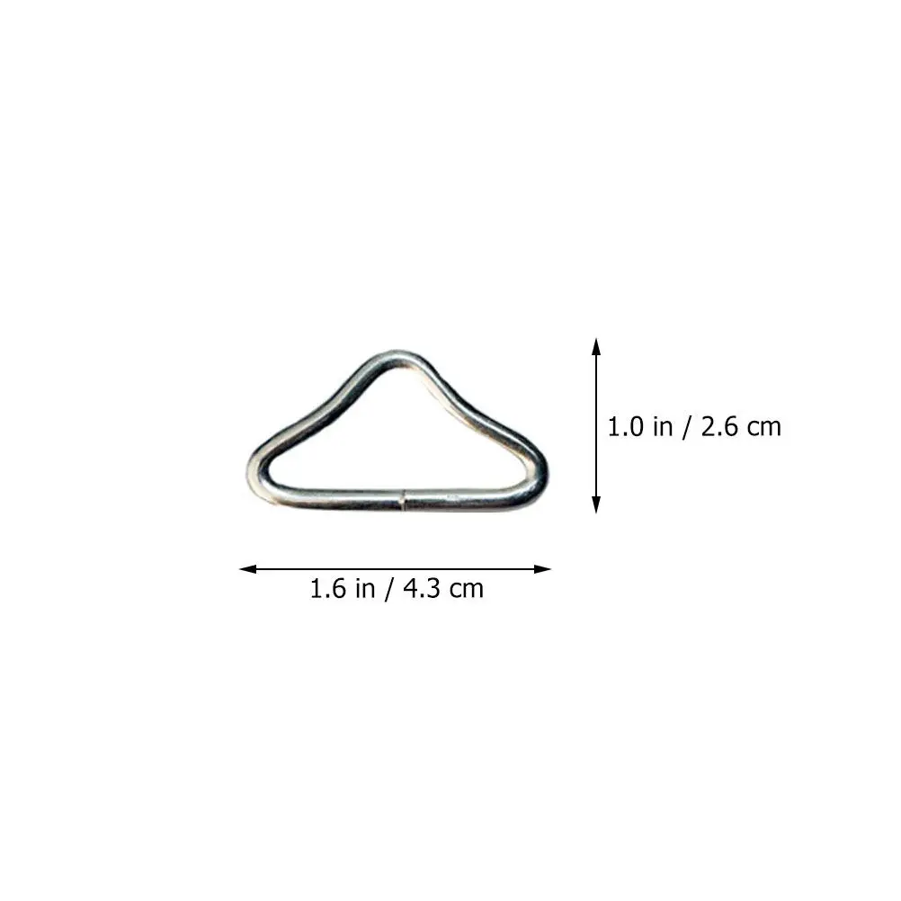 22Pcs High-Strength Trampoline Triangle Buckles Metal Triangle Rings Versatile V-Shaped Rings for Trampoline Jumping Cloth