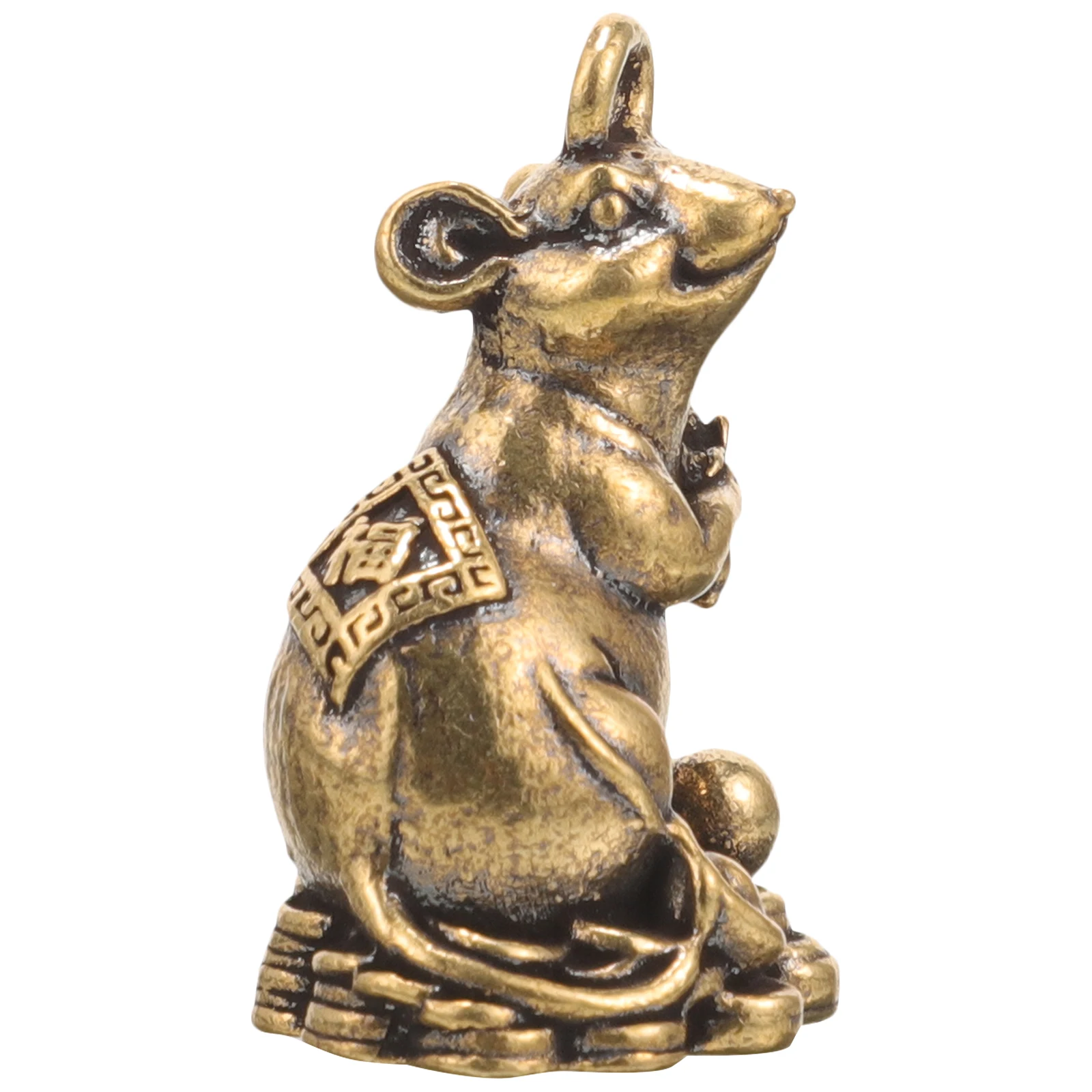 

Copper Rat Pendant Mouse Charm Keychain Lightweight DIY Jewelry Making Decorative Office Accessories