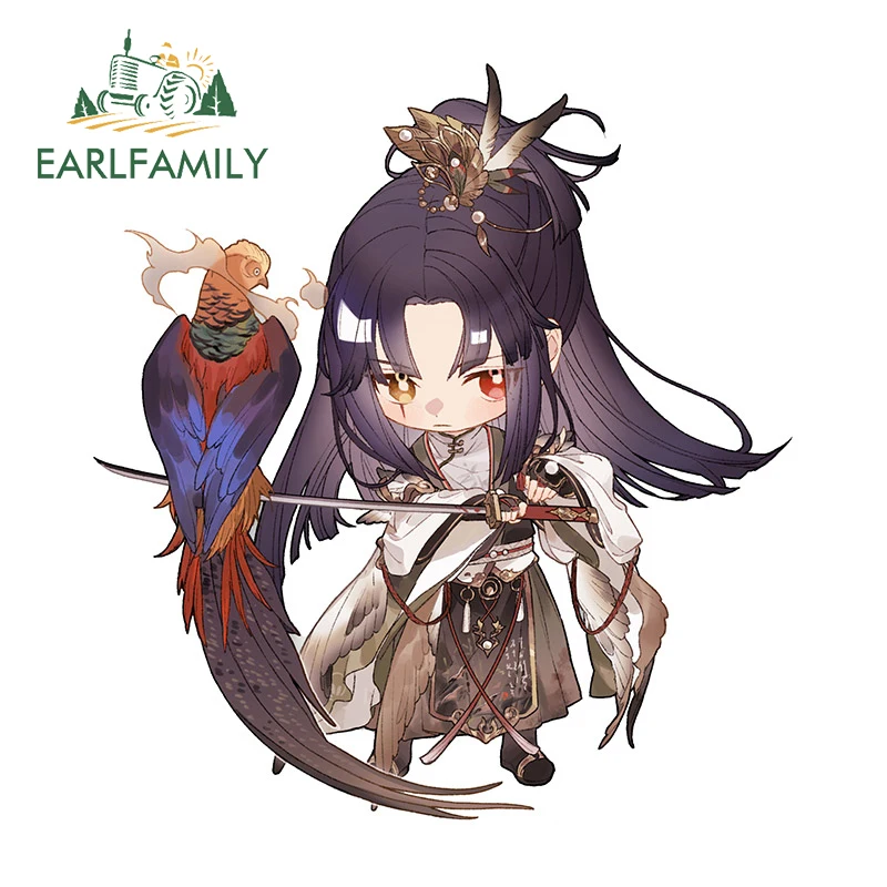 EARLFAMILY 13cm x 12cm for Onmyoji Game Onikiri Chibi Car Stickers Waterproof Cartoon Decals Car Door Protector Windshield
