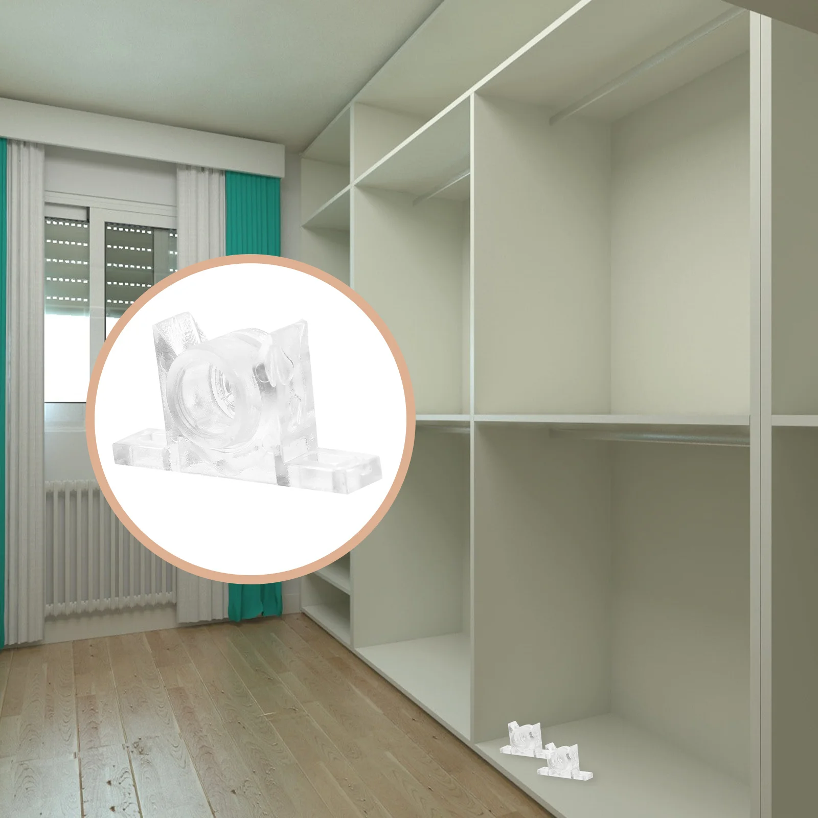 

10Sets Cabinet Door Catch Clips False Front Installation Clamps for Kitchen Closet Bedroom Drawer Replacement Parts