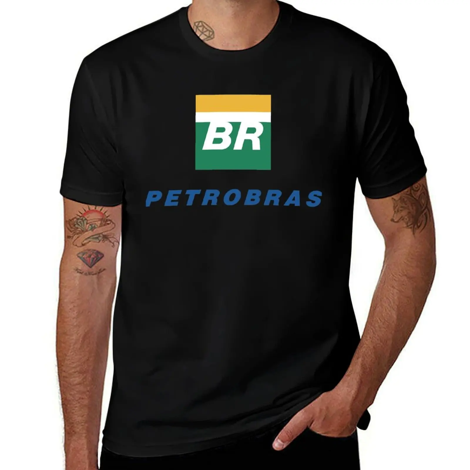 Fascinante petrobras logotipo design essencial camiseta.png camiseta de algodão homem homem t camisa de algodão pesado
