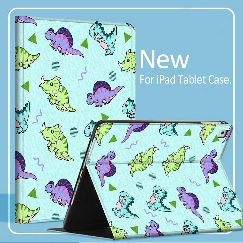 

Cute Dinosaur Pattern Art Tablet Case For iPad Pro Air Mini 1 2 3 4 5 6 7 7th 8th 9th 10th 11th 10.2 9.7 10.5 10.9 11 2024 2025