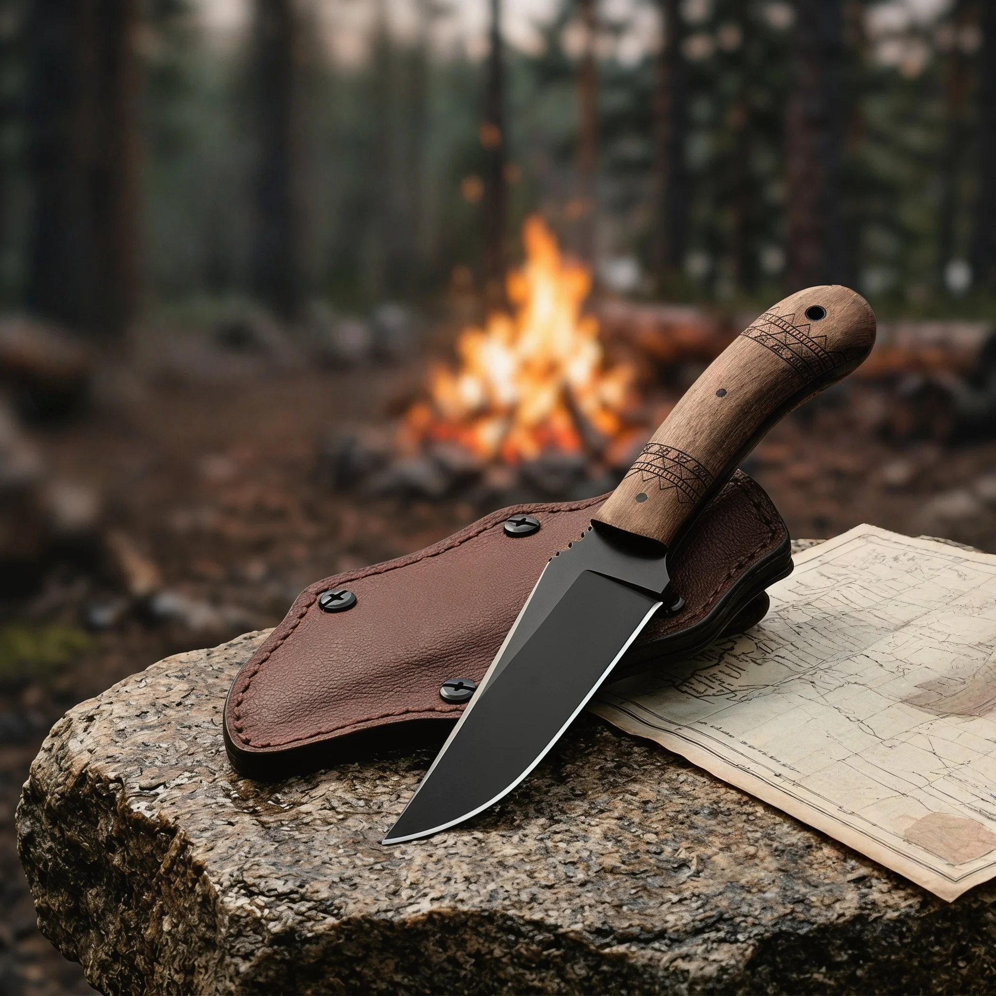 

Multi-functional daily-use outdoor knife with integrated blade for camping, hiking, and garden maintenance