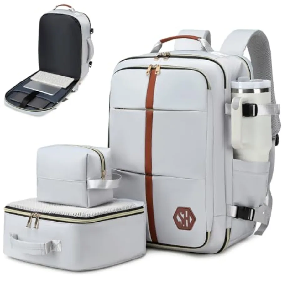 

40L Travel Laptop Backpack for Women and Men, Airline Approved Carry On Luggage Overnight Bags, Waterproof Personal Item Bag, W