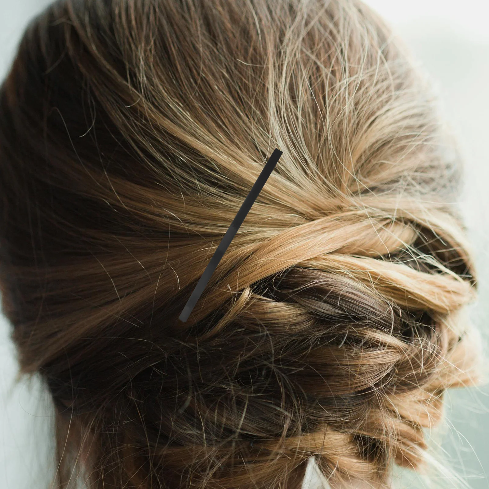 

100Pcs Jumbo Bobby Pins Black Curved Metal Hair Clips Non Slip Side Clips Bangs Updos Thick Hair Styling Bobby Pins for Women