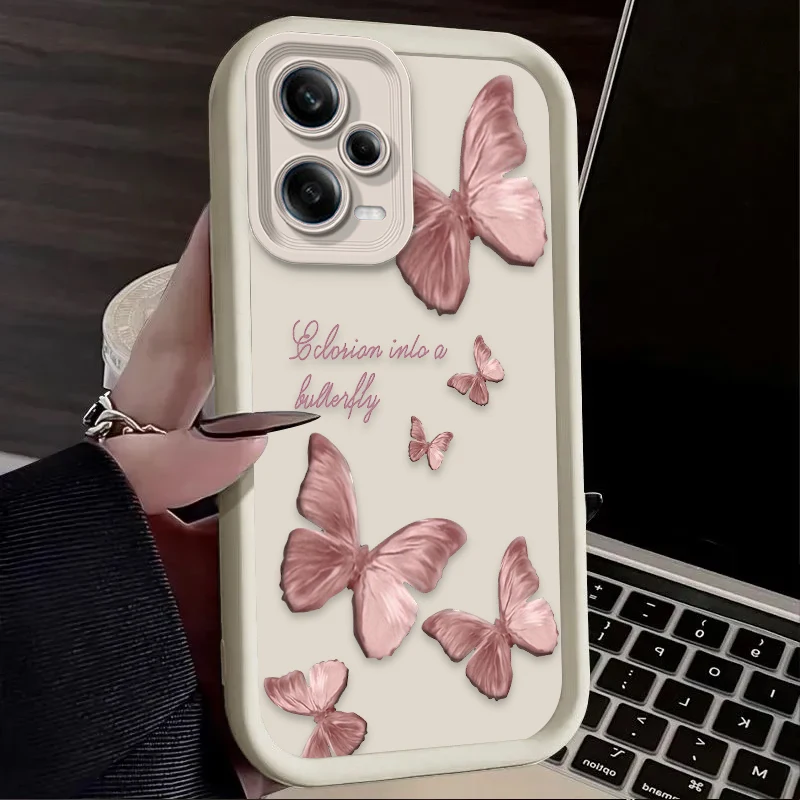 Retro Farfalla Cassa Del Telefono Per Xiaomi Redmi Nota 13 14 12 11 Pro Plus 5G 12S 11S 10S 10 9 Redmi 14C 13C 12C 12 4G A3 A3X copertura