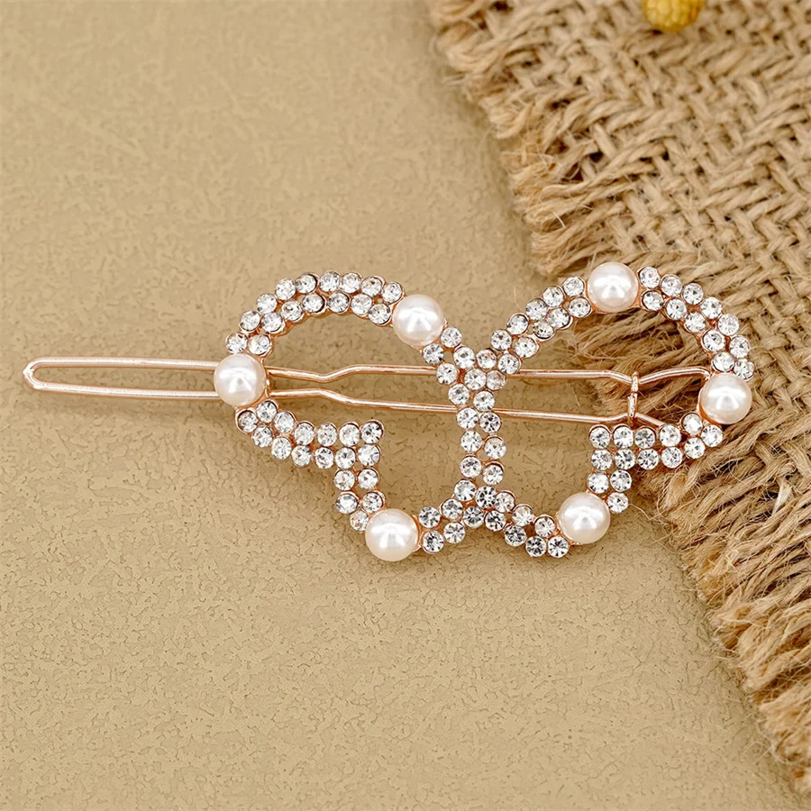 New Korean Pearl Hair Clip Women Girls Elegant Design Triangular Star Round Hairpin Barrette Hair Pins Ponytail Hair Accessories