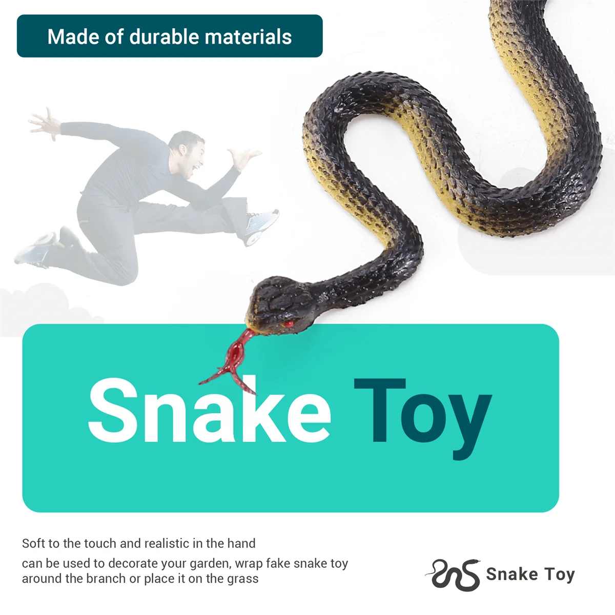 

ABXY резиновая змея, игрушечный трюк, садовый реквизит