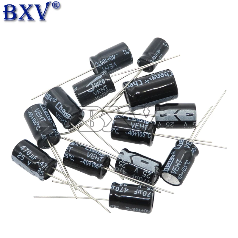 Electrolytic Capacitor 10V 16V 63V 100V 160V 450V 22UF 47UF 100UF 220UF 470UF 1000UF 10000UF 2.2UF 10UF Black Capacitor 2-50PCS