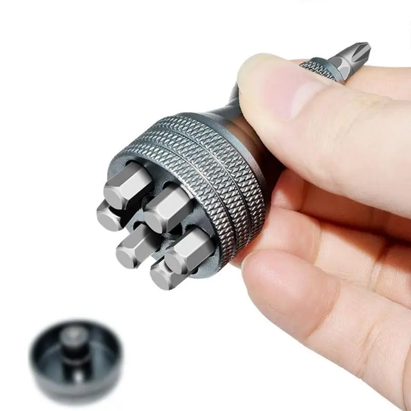 E1PF Multifuncional Ratchet destornillador 7-in-1 Juego destornillador ajustable práctico