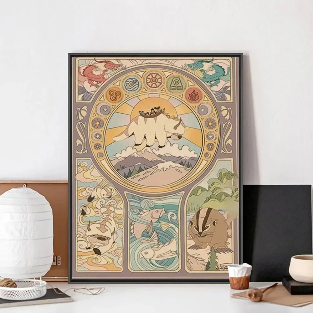 Avatar The Last Airbender Appa Wall Art Canvas Painting For Living Room Home Decor