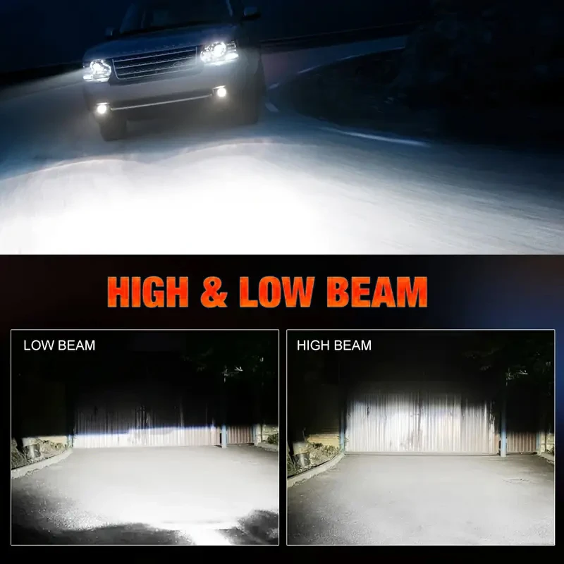 Heyword  LED Car Headlight Bulbs  H4 H7 H11 9005 9006 Compatible 2000000LM Brightness 6000K White Light 12V